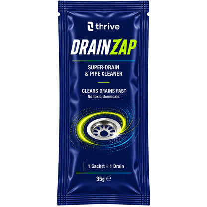 DRAINZAP Sachet 35g single-dose drain unblocker — front of pack